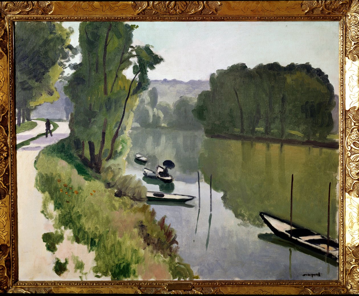 Landskapet i Ile de France, 1900-talet (olja på duk) av Albert Marquet