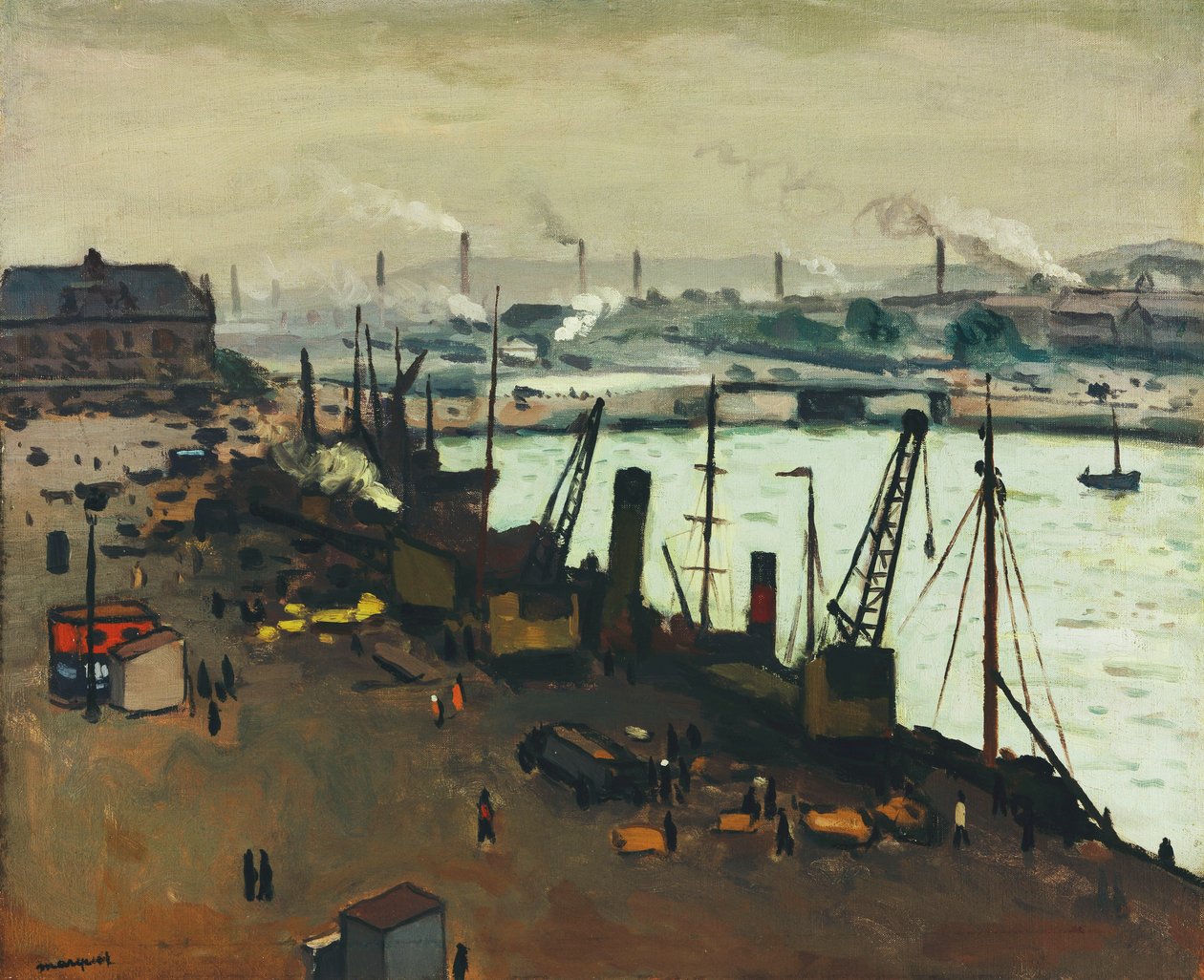 Hamnen i Boulogne-sur-Mer av Albert Marquet