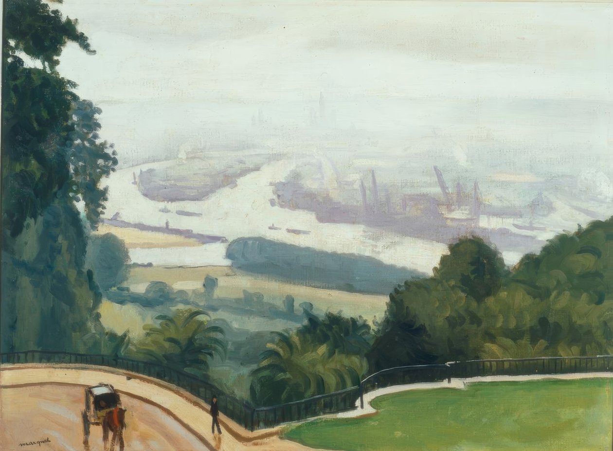 Hamnen i Rouen av Albert Marquet