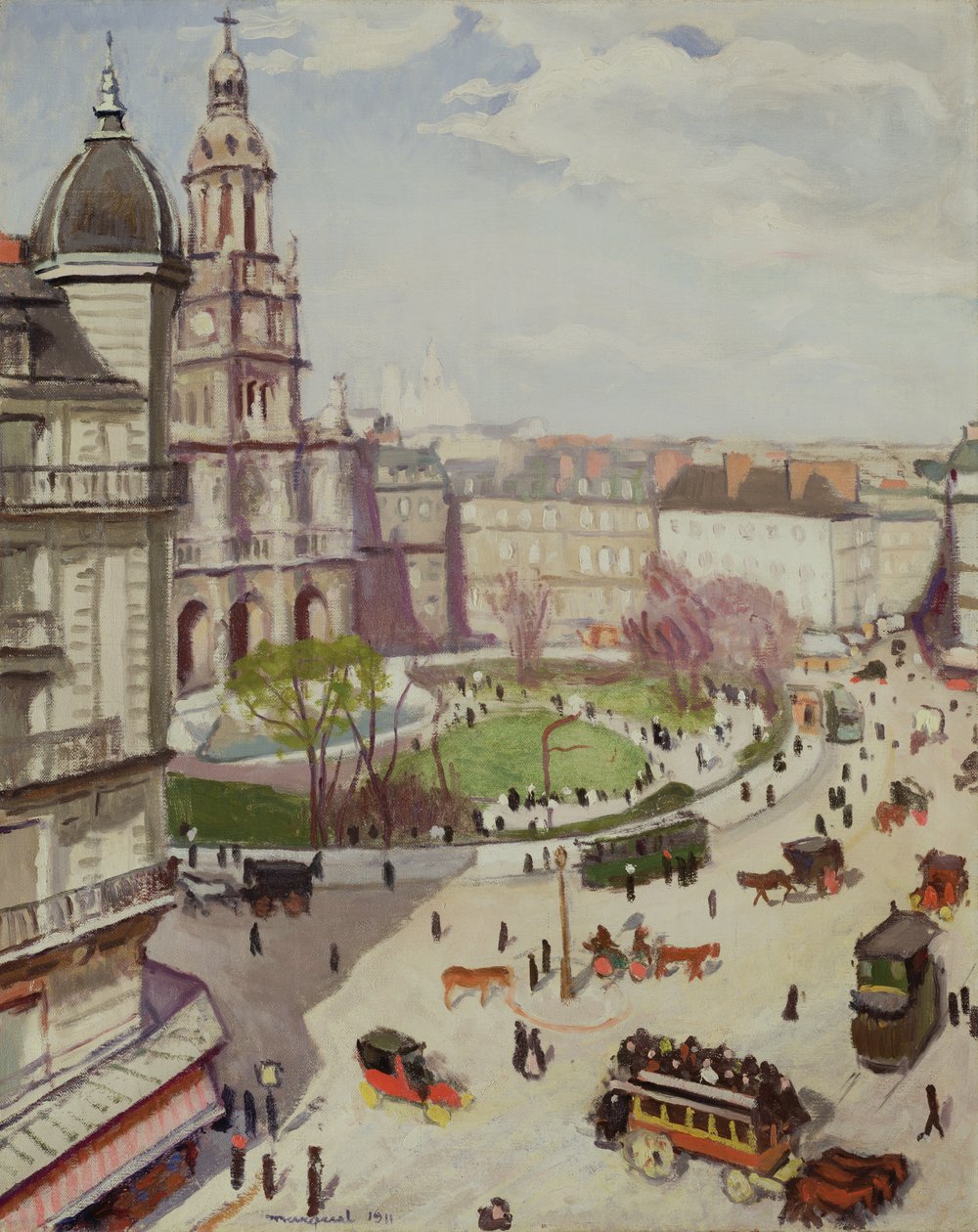 Le Square de la Trinite, solljus av Albert Marquet