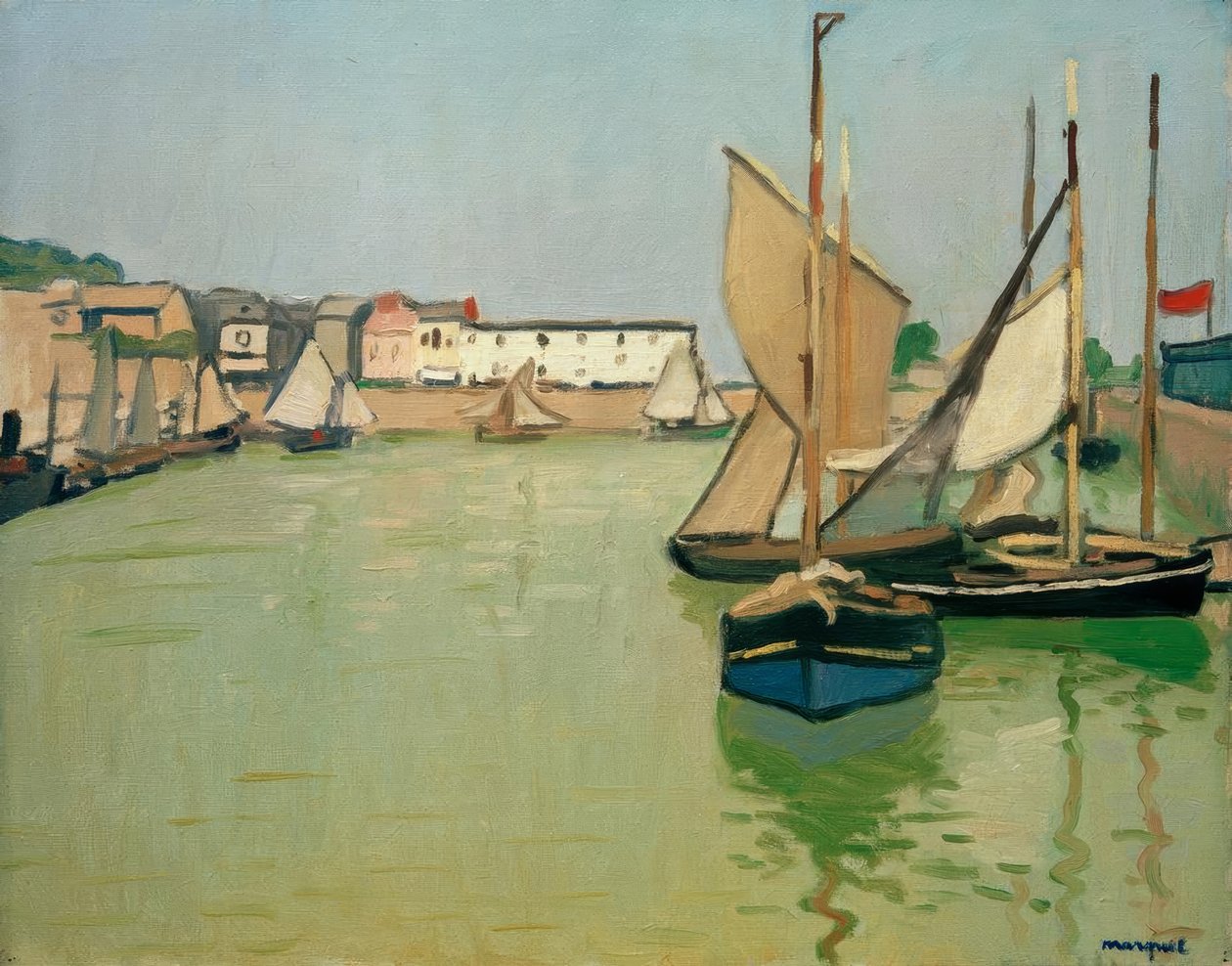 Hamnen i Honfleur av Albert Marquet