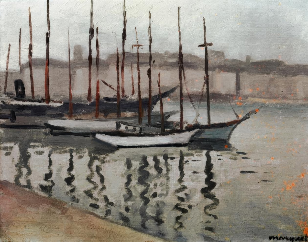 Marseille på vintern av Albert Marquet