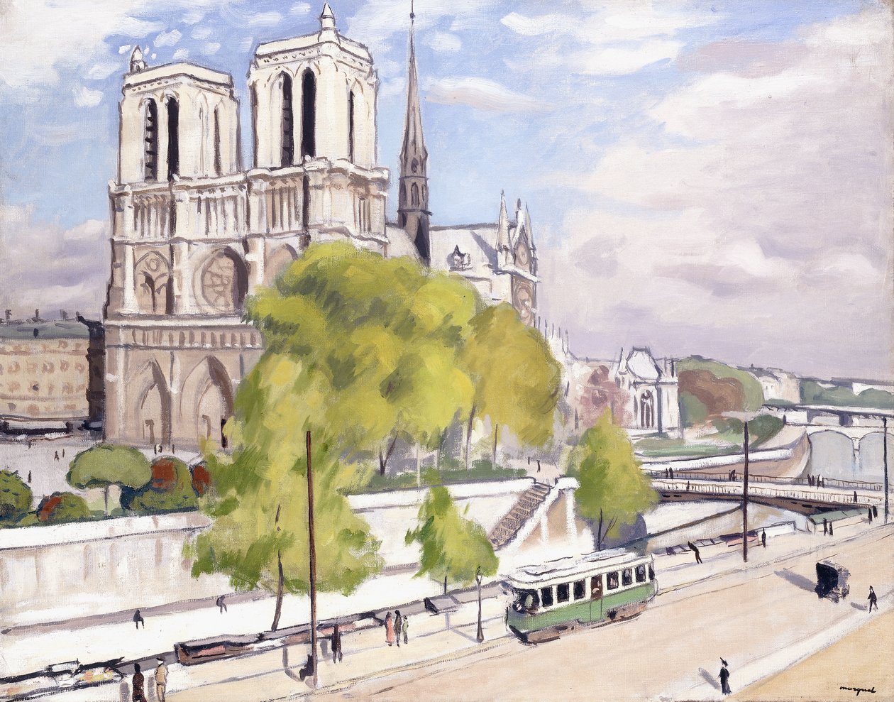 Paris, Seine och Notre Dame av Albert Marquet