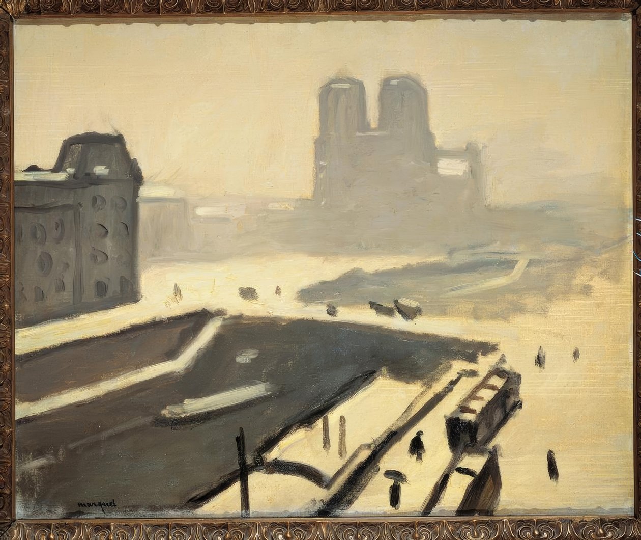 Paris på vintern (Le pont Saint-Michel av Albert Marquet