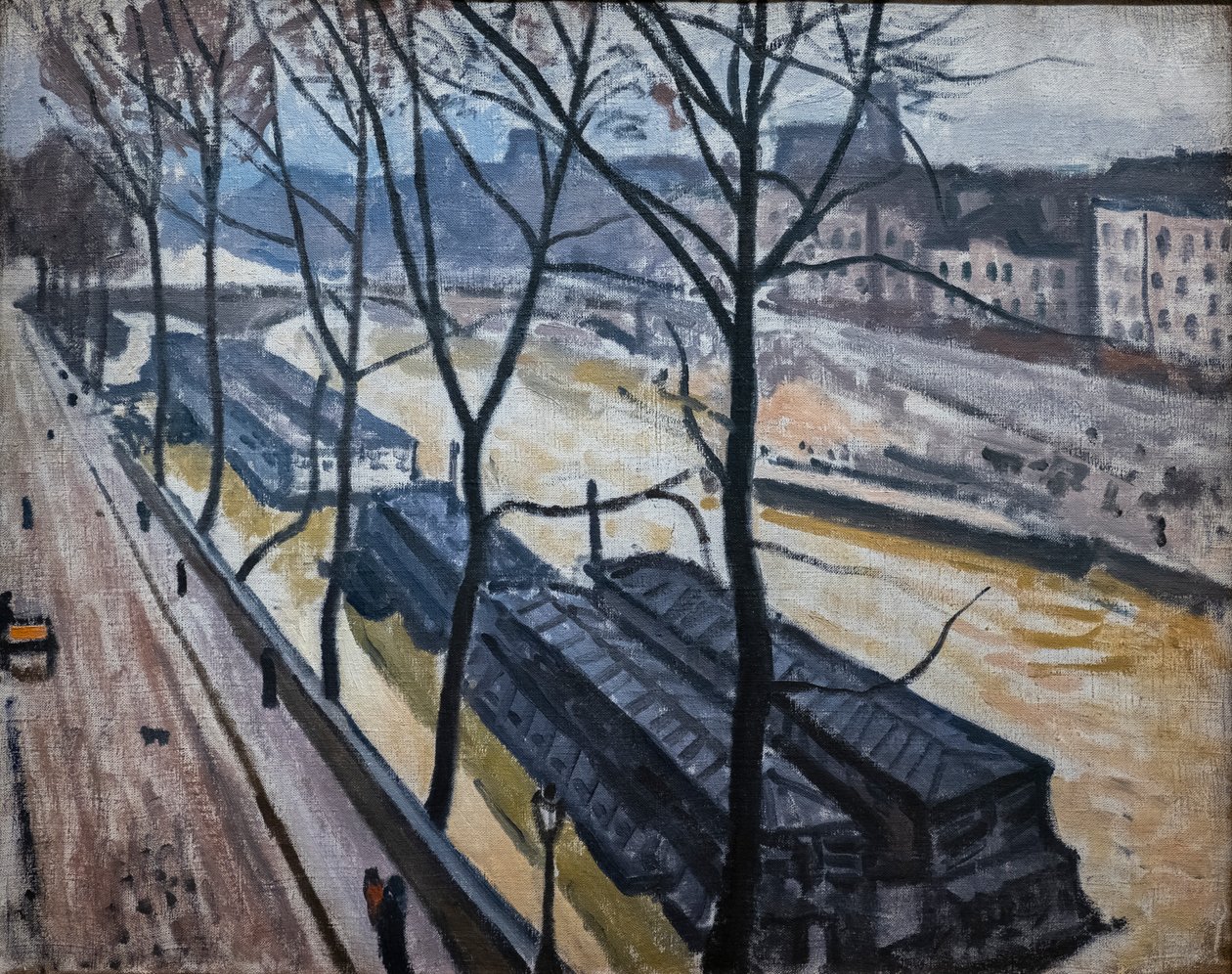 Paris på vintern. Quai Bourbon av Albert Marquet