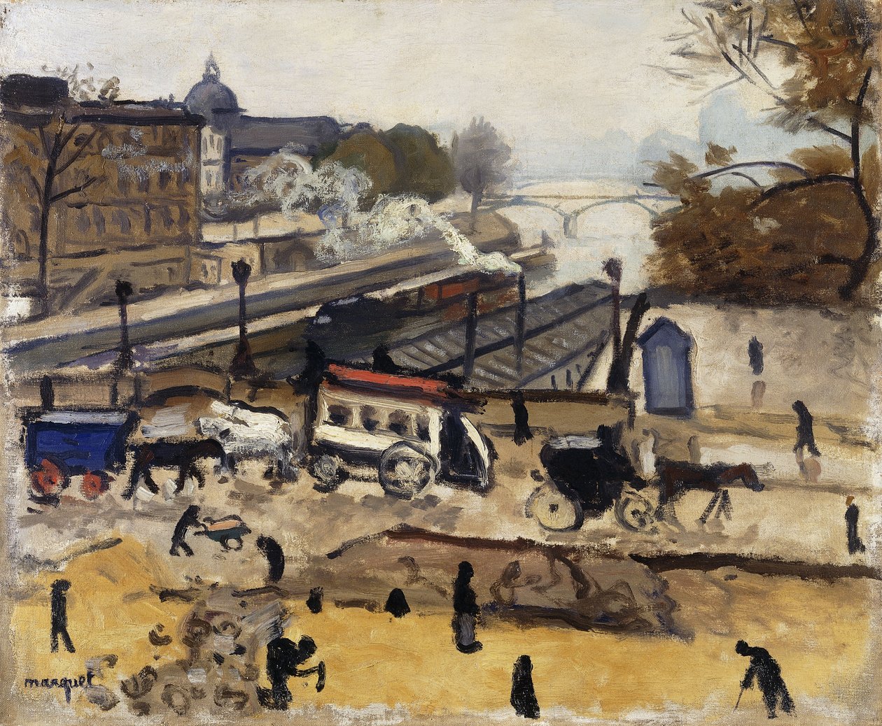 Paris, den nya bron, arbete; Paris, Pont Neuf, fungerar av Albert Marquet