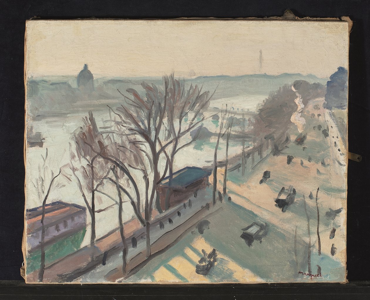 Quai du Louvre, blekt solsken av Albert Marquet