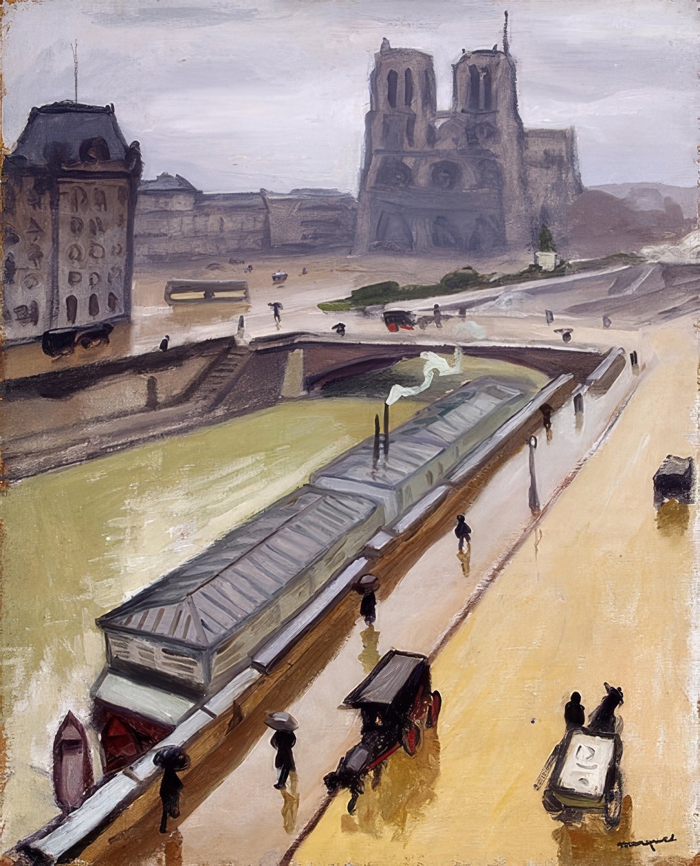 Regentag. Notre Dame i Paris. 1910 av Albert Marquet