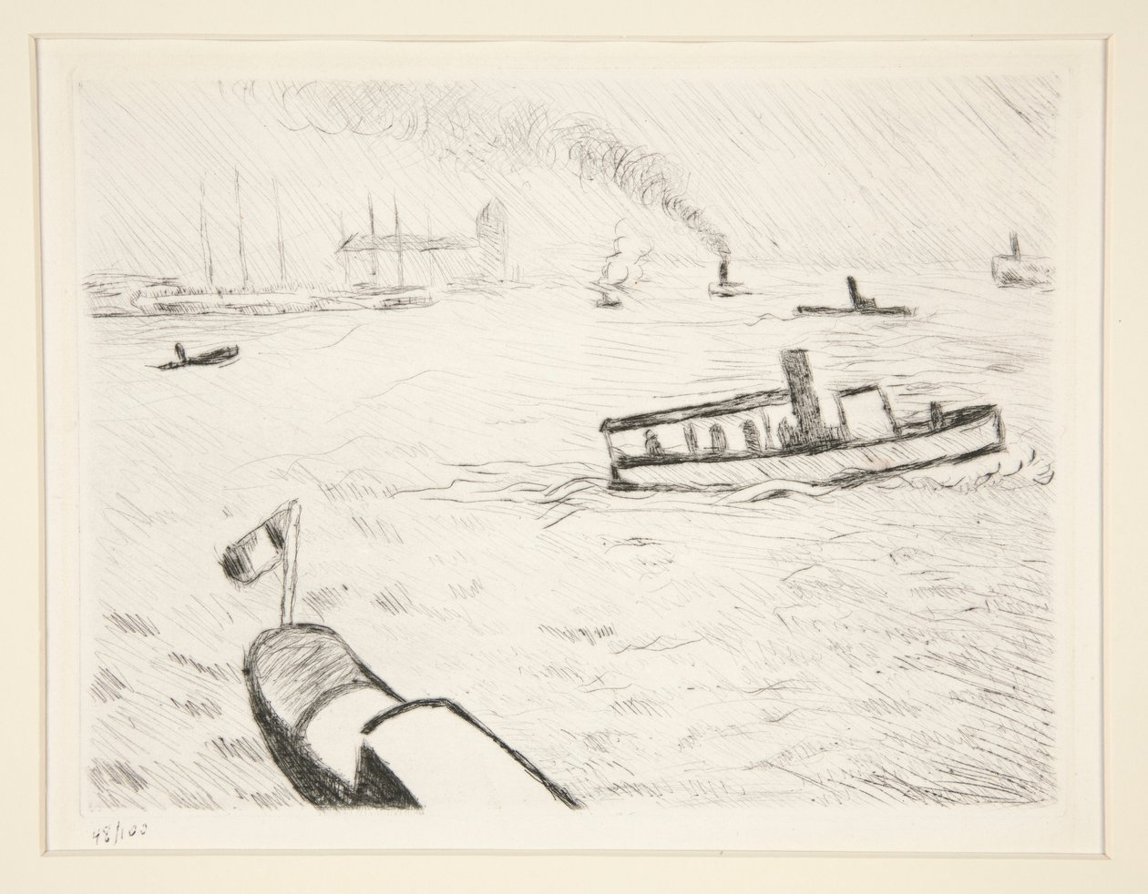 Bogserbåt i Hamburg av Albert Marquet