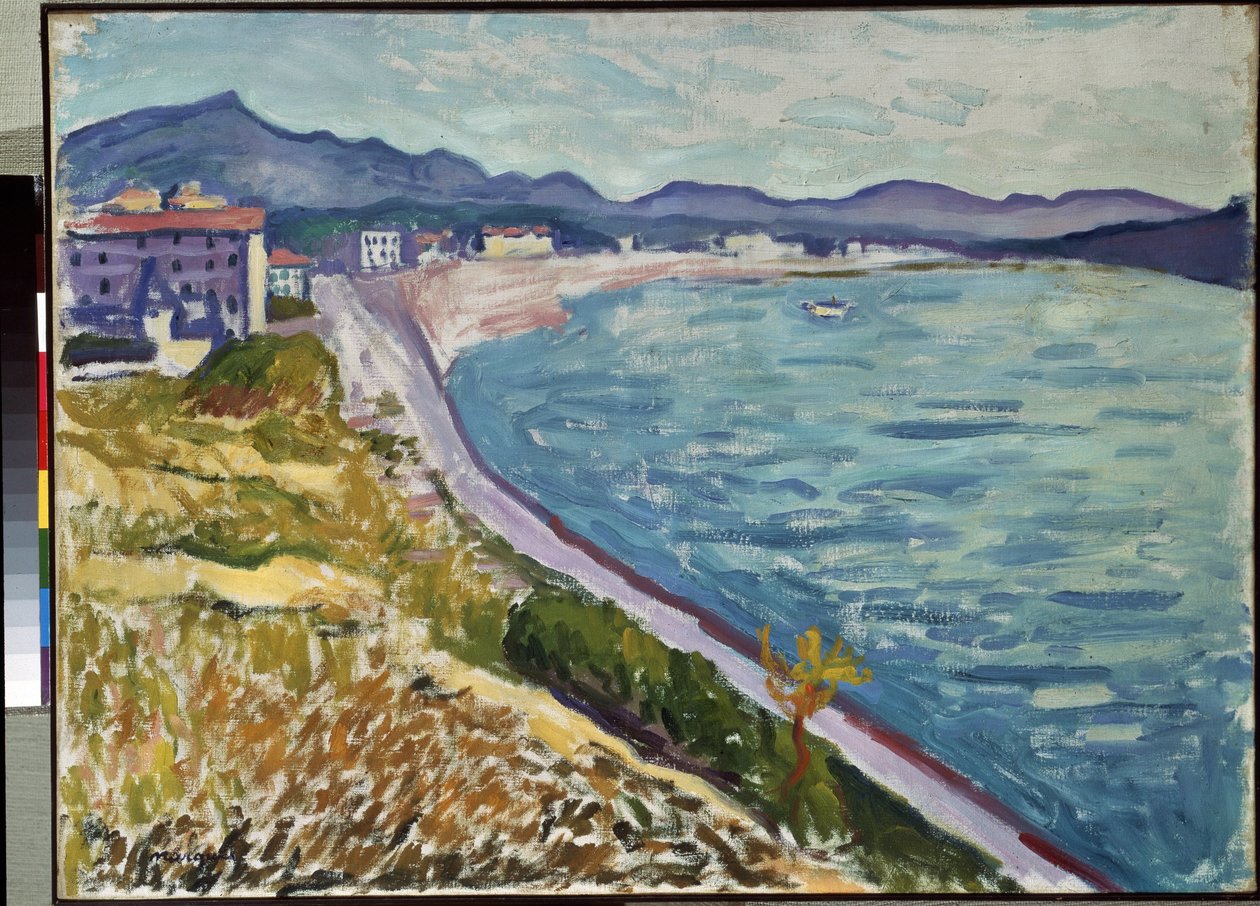 ""Saint Jean de Luz"" Utsikt över den baskiska kusten vid Saint-Jean-de-Luz (Pyrenees Atlantiques). Målning av Pierre-Albert (Albert) Marquet (1875-1947) 1907 Olja på duk. Eremitagemuseet, Sankt Petersburg (Saint-Petersburg) av Albert Marquet