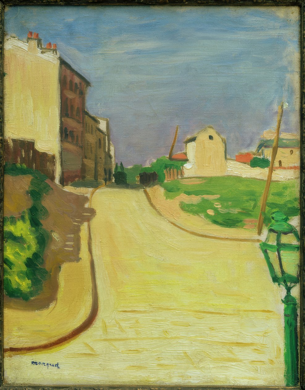 Gata med grön lykta av Albert Marquet