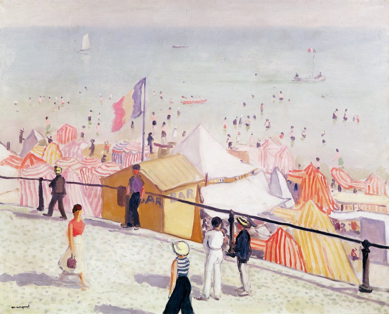 Sommar, stranden vid Sables d