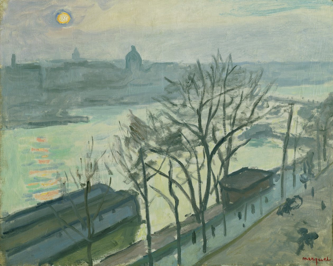 Solen över Paris (Sun sett genom träden), c.1910 av Albert Marquet