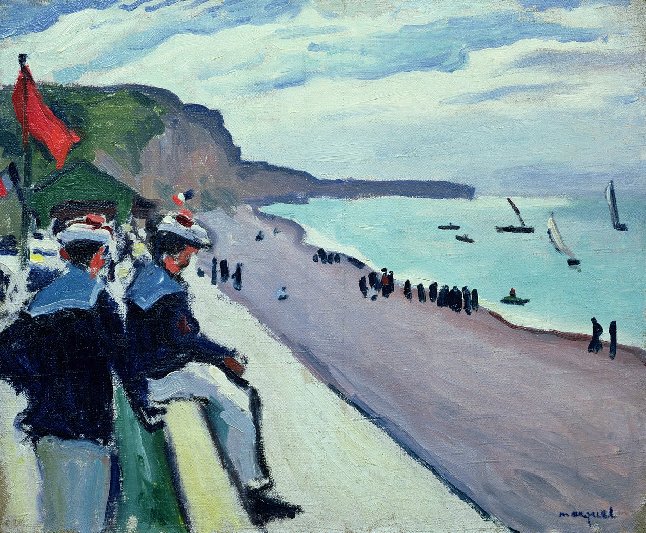 Stranden vid Fecamp av Albert Marquet