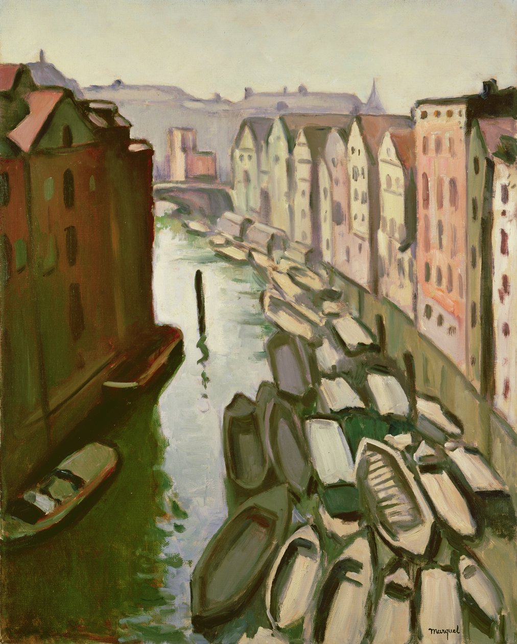 Hamnen i Hamburg av Albert Marquet