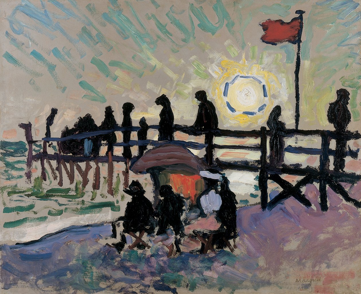 Gångbron vid Sainte-Adresse av Albert Marquet