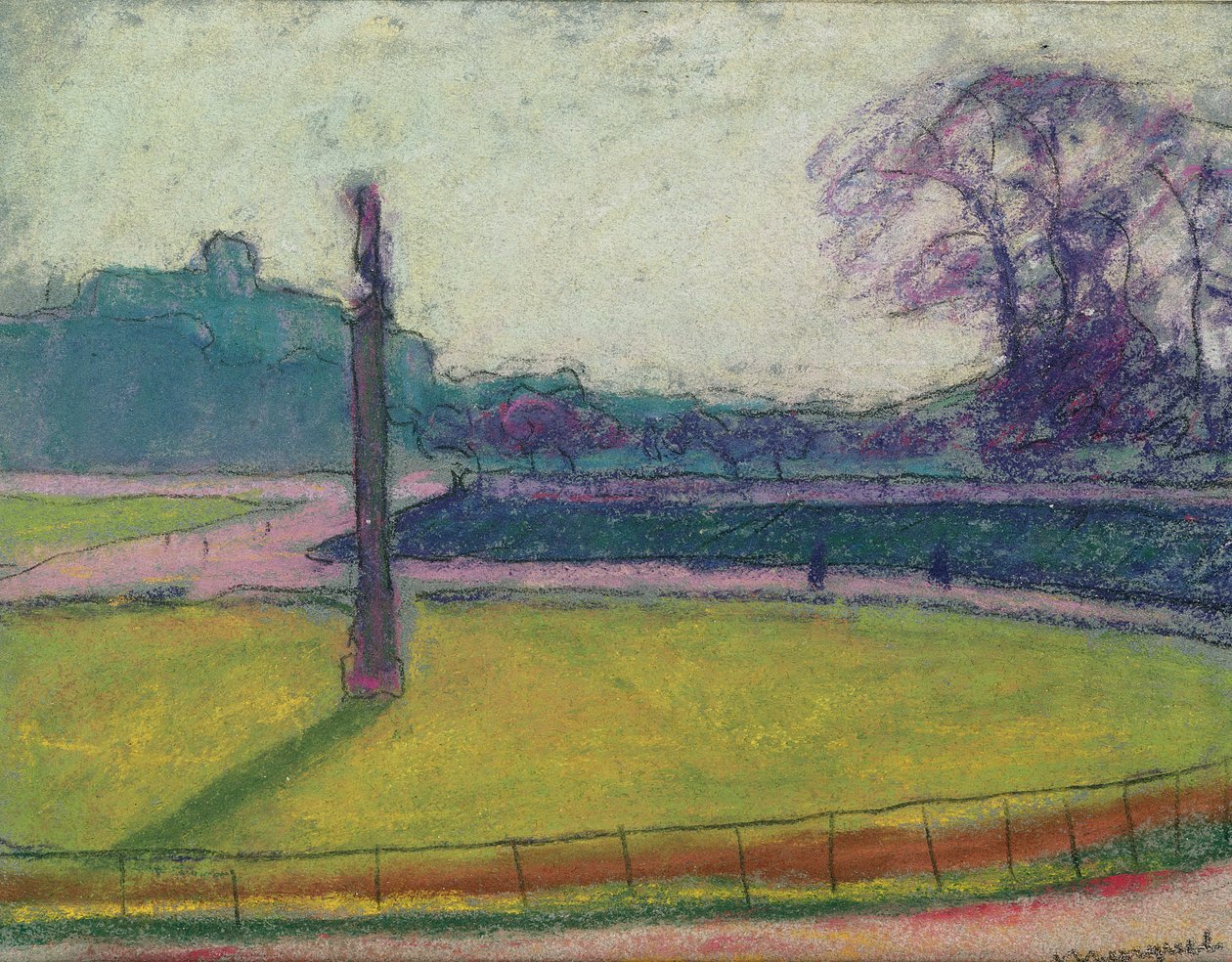 Luxemburg Gardens, Paris (pastell på papper) av Albert Marquet