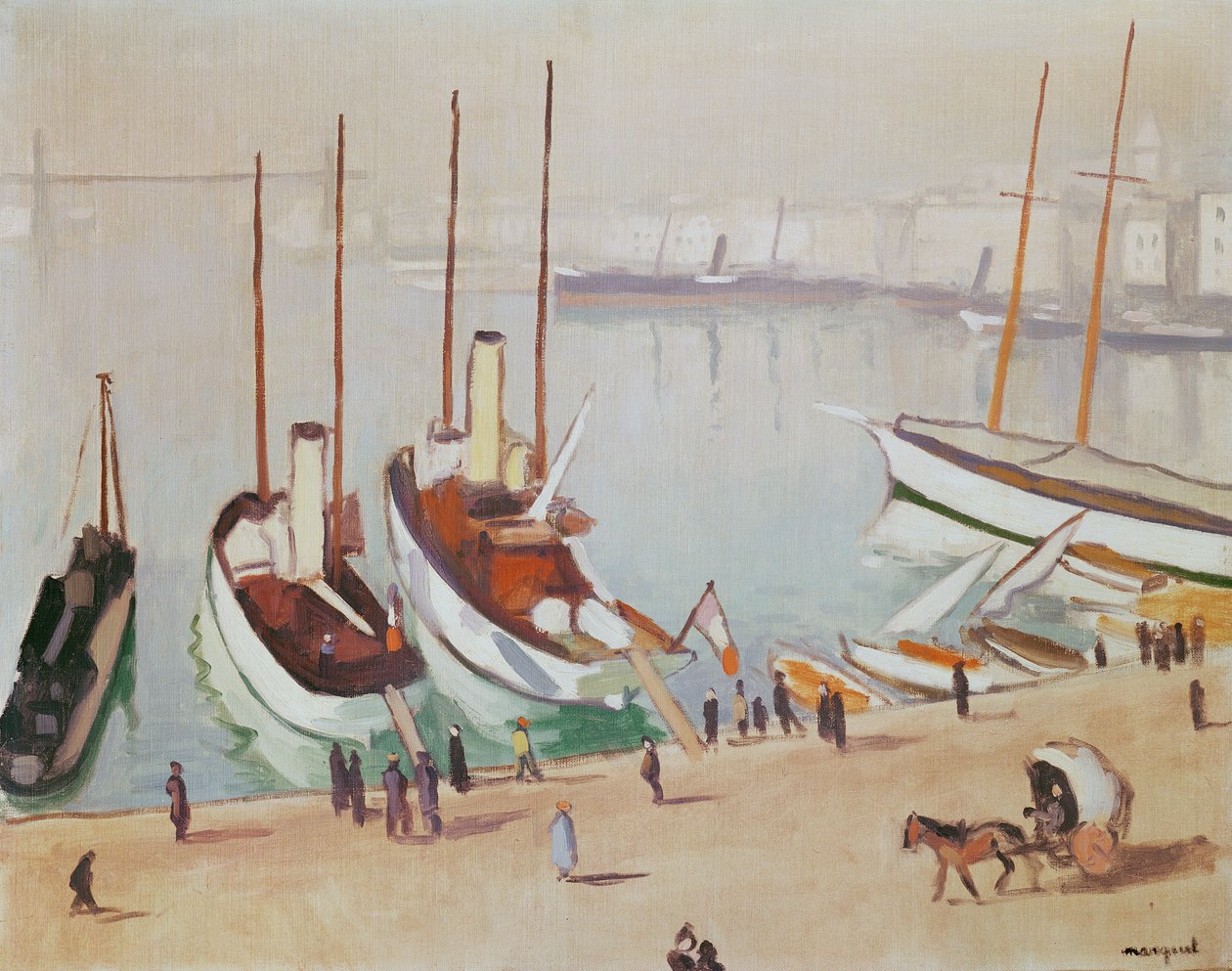 Gamla hamnen i Marseille av Albert Marquet