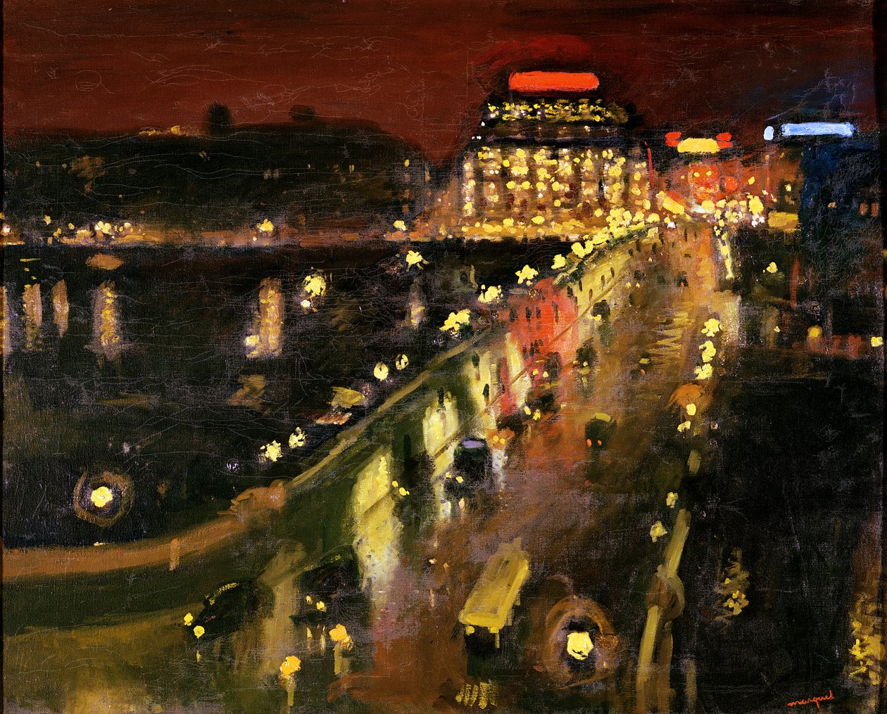 Pont Neuf på natten av Albert Marquet