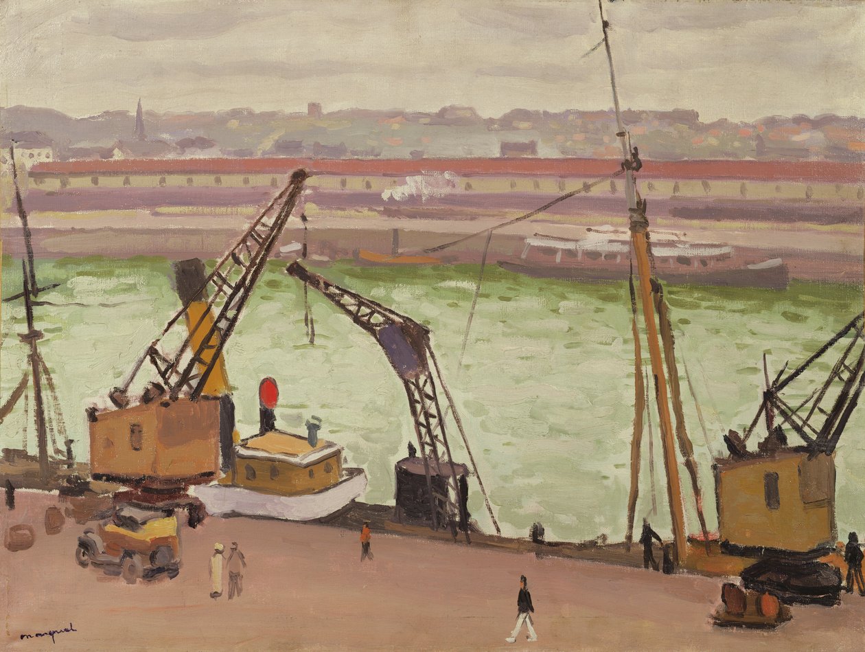 Hamnen i Boulogne-sur-Mer av Albert Marquet