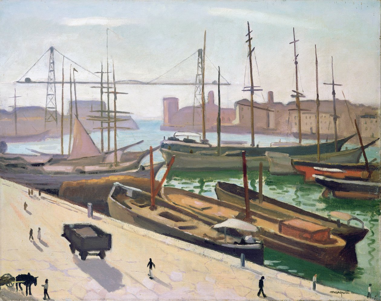 Marseilles hamn av Albert Marquet