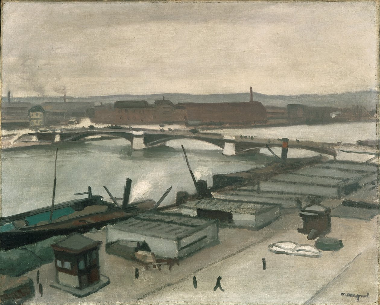 Kajerna i Rouen av Albert Marquet