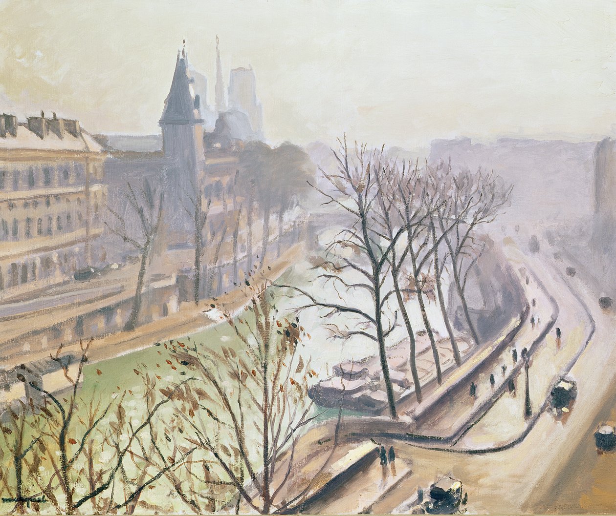 Seinen i Paris (olja på duk) av Albert Marquet