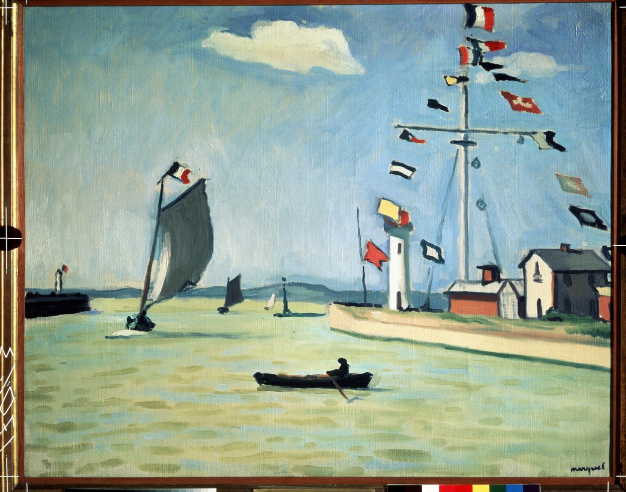 Hamnen i Honfleur i Normandie av Albert Marquet