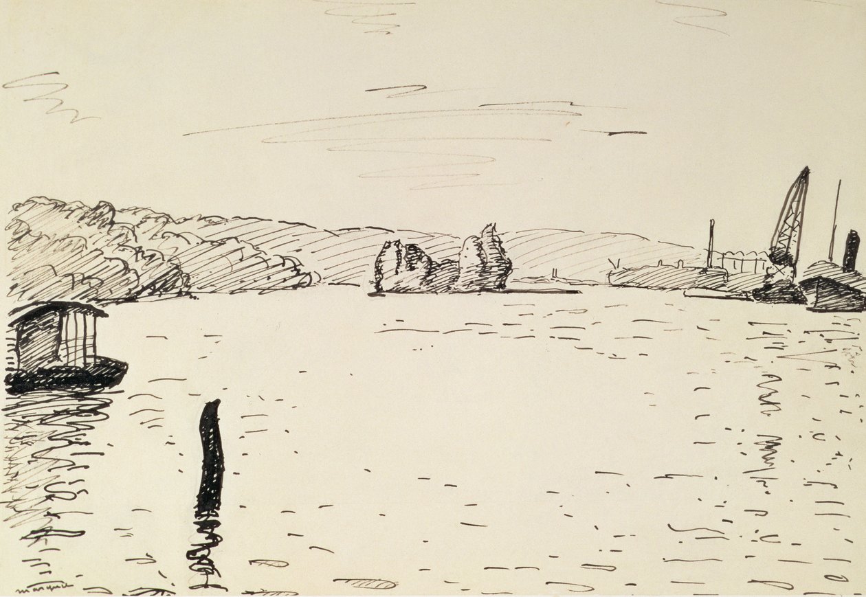 Utsikt i omgivningarna av Rouen av Albert Marquet
