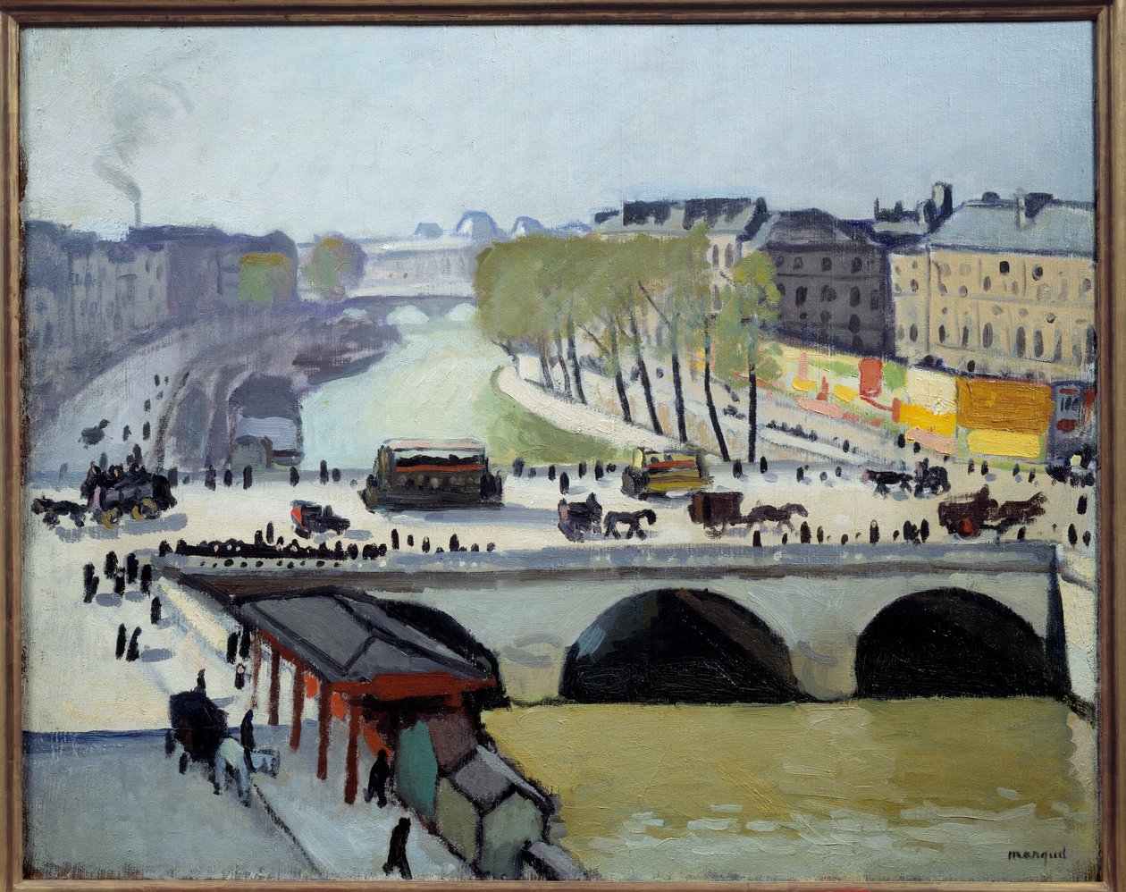Utsikt över Pont Saint Michel i Paris av Albert Marquet