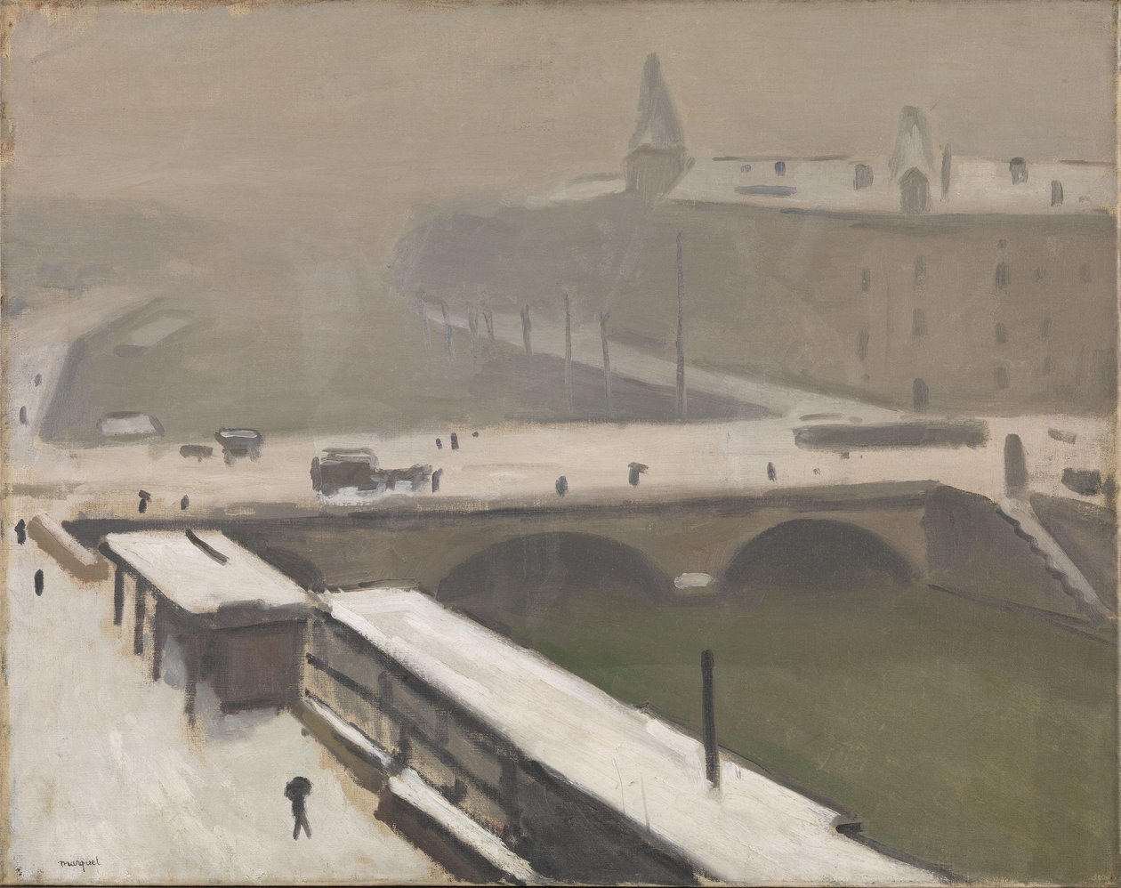 Winter by the Seine, ca 1900-16 (olja på duk) av Albert Marquet