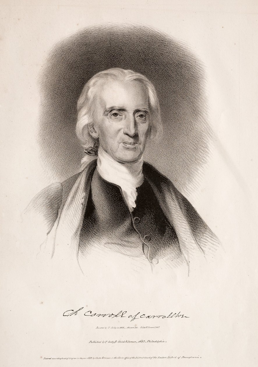 Charles Carroll från Carrollton, Maryland, 1832. av Albert Newsam