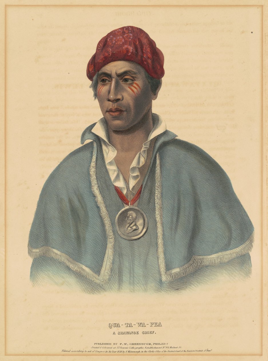 Quarter-Wa Pair, bild av person w Wisdom f av Albert Newsam, after Henry Inman, after Charles Bird King