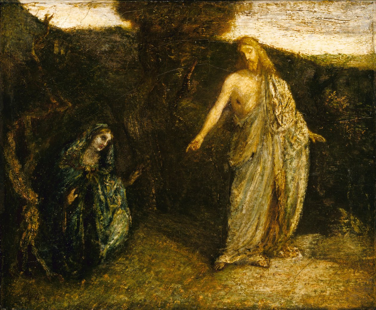 Kristus visar sig för Maria, ca. 1885. av Albert Pinkham Ryder