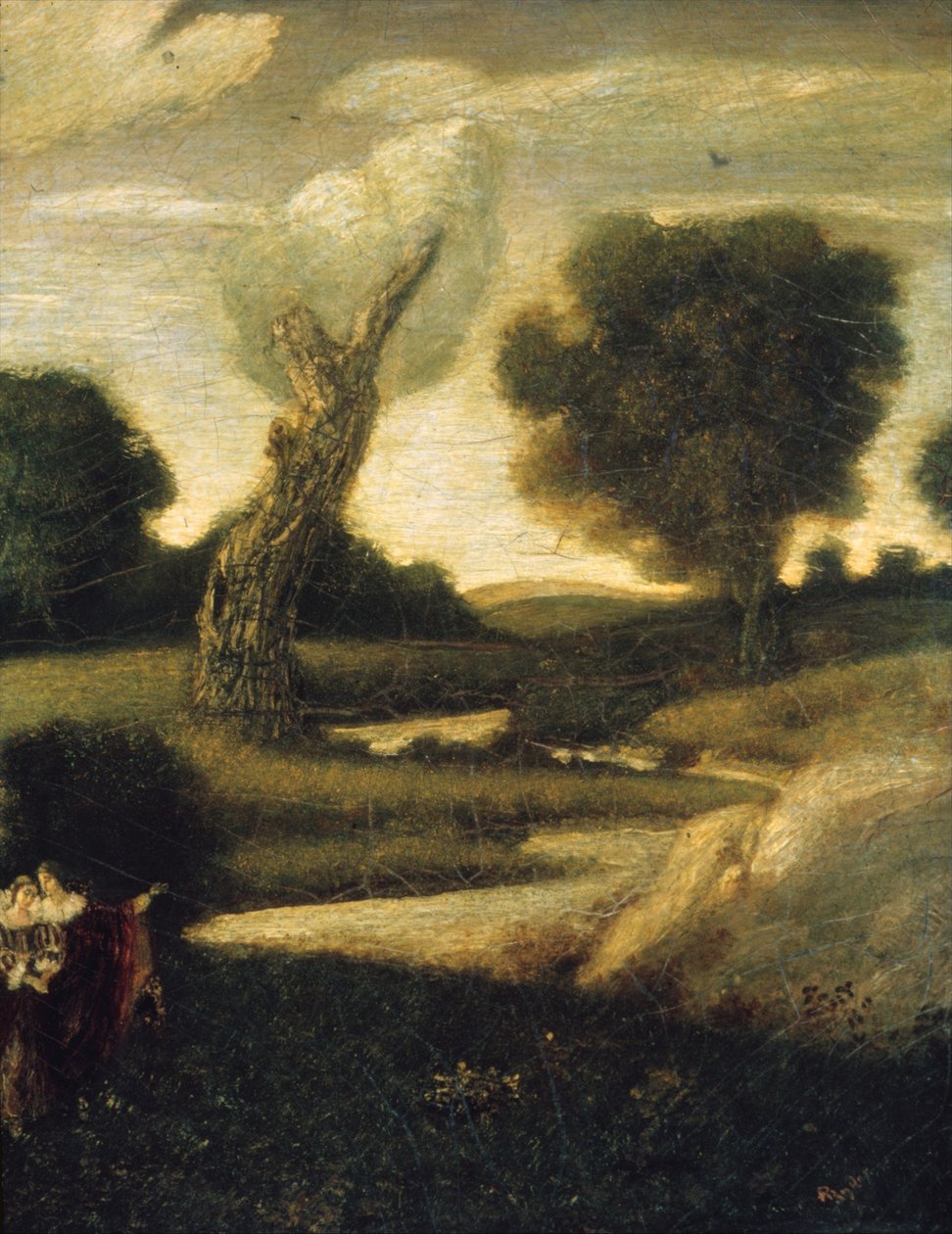 The Forest of Arden, 1888-97, omarbetad 1908. av Albert Pinkham Ryder