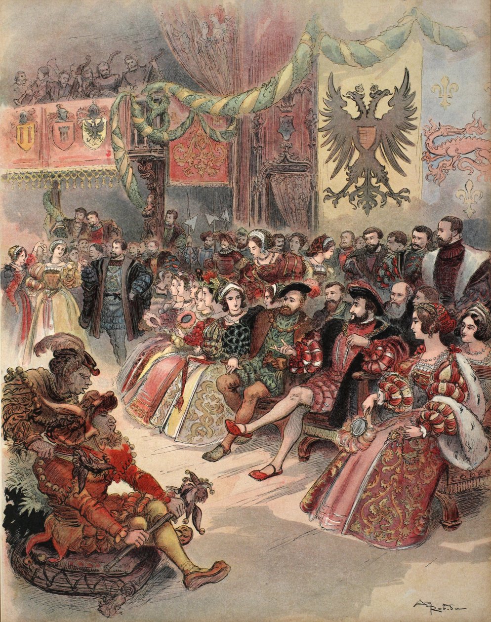 Ball på domstolen, illustration från 