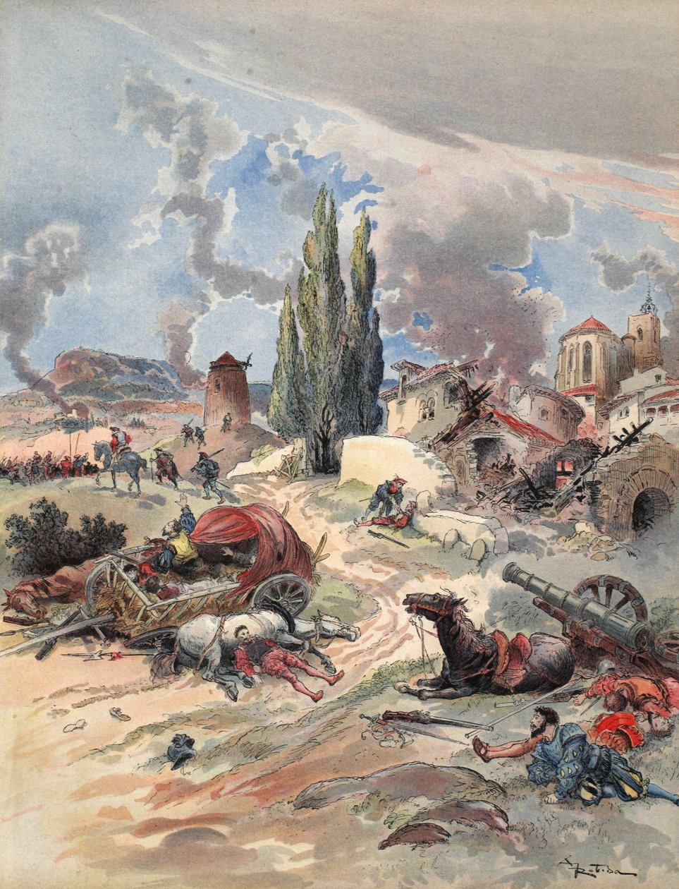 Förödelse av Provence, illustration från 