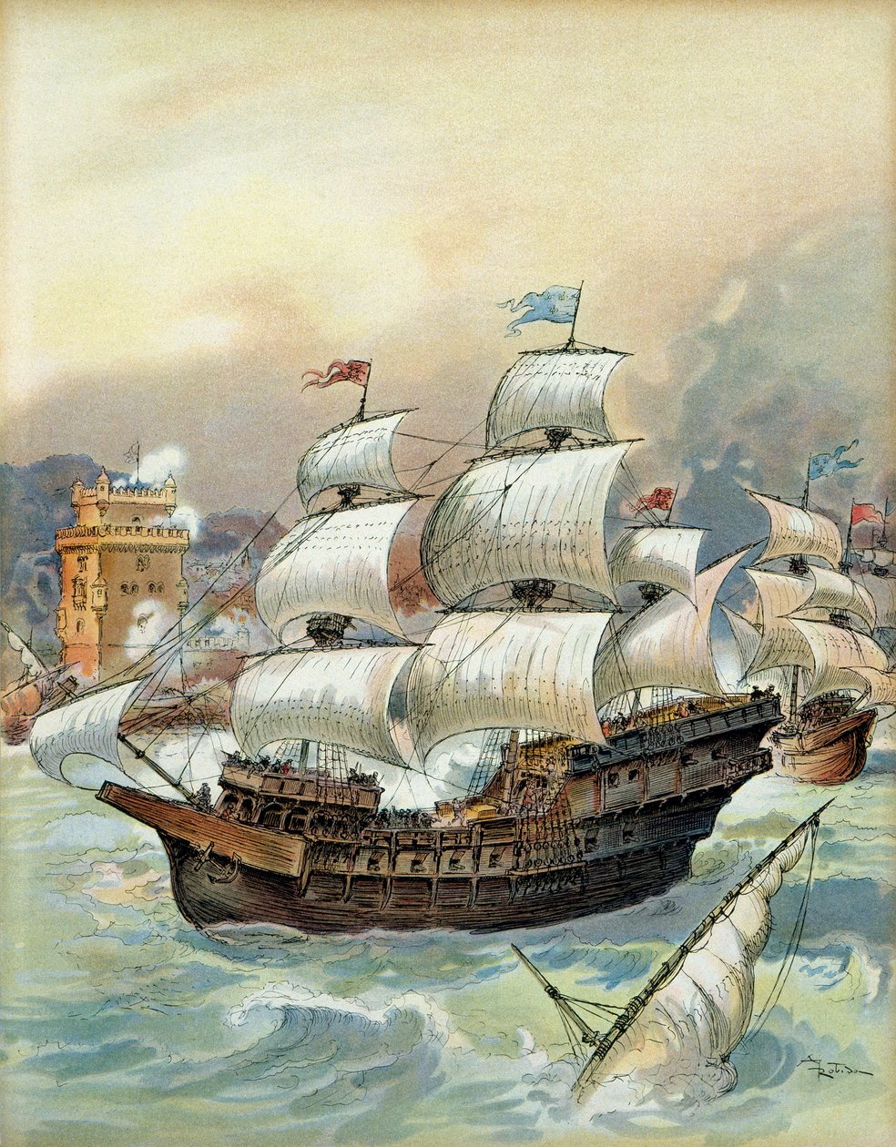 Jean Angos flotta (eller Angot av Albert Robida