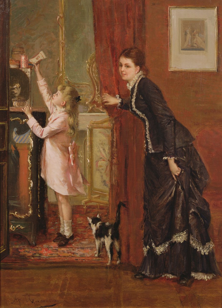 Spara hennes fickpengar, 1800-talet av Albert Roosenboom