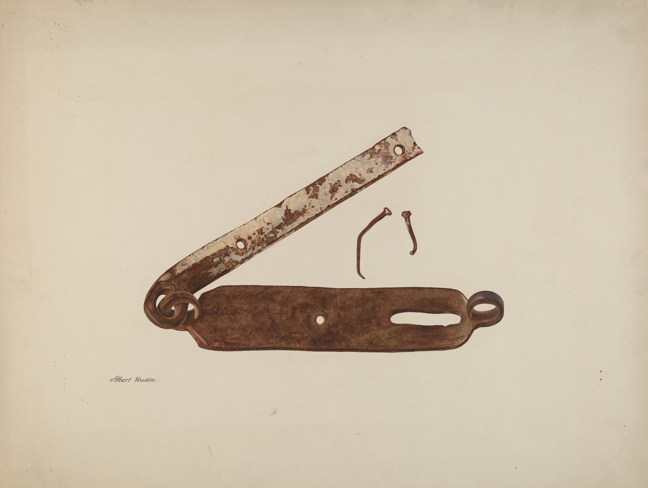 Hasp från Door of "Kennedy Farm" av Albert Rudin