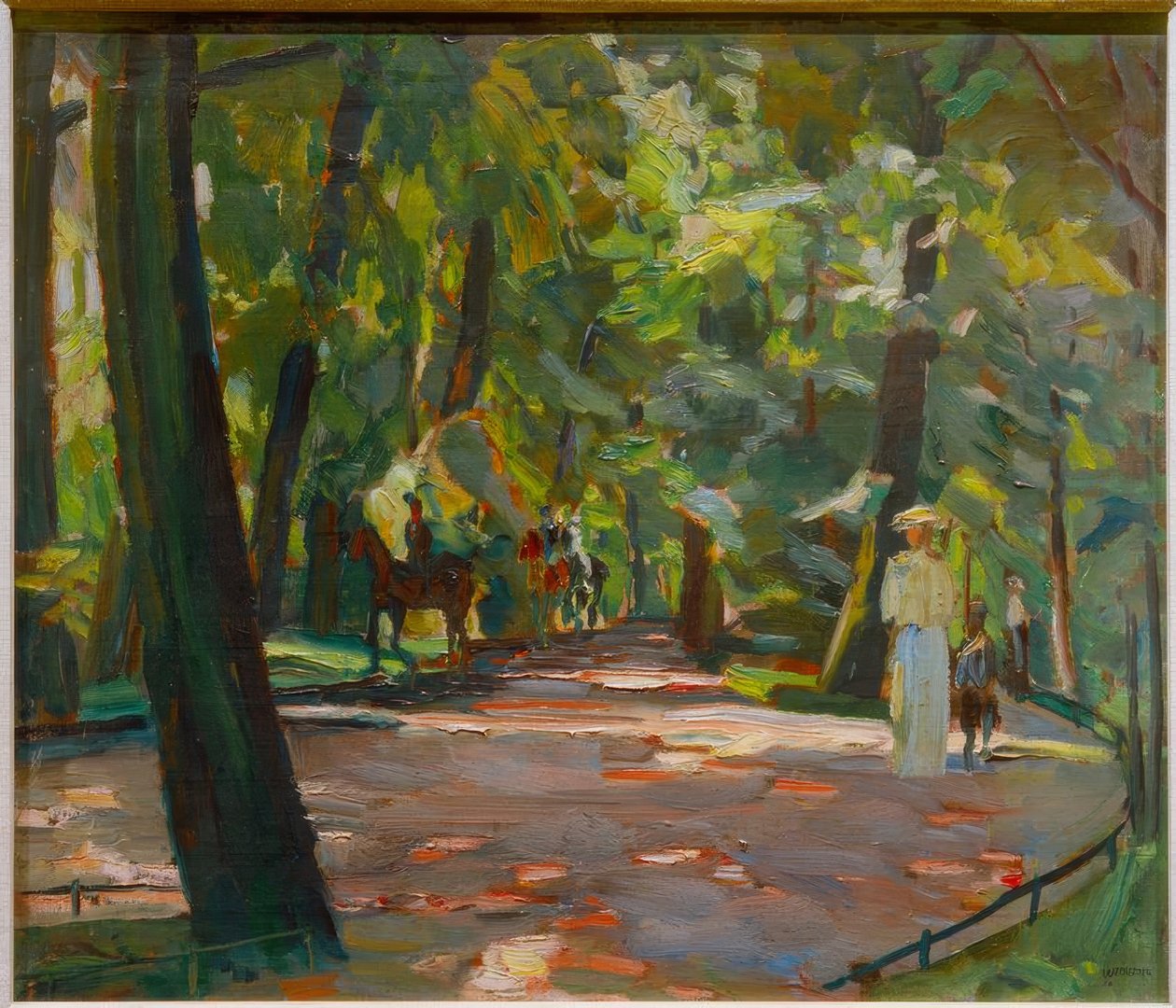 Ridtur i den engelska trädgården av Albert Weisgerber