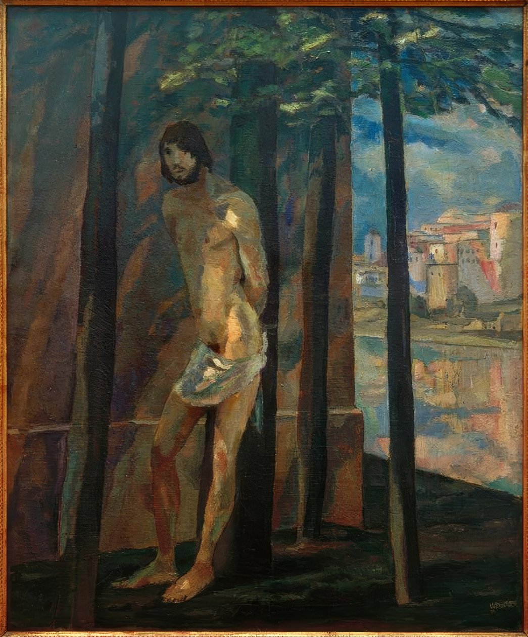 Sebastian vid väggen av Albert Weisgerber