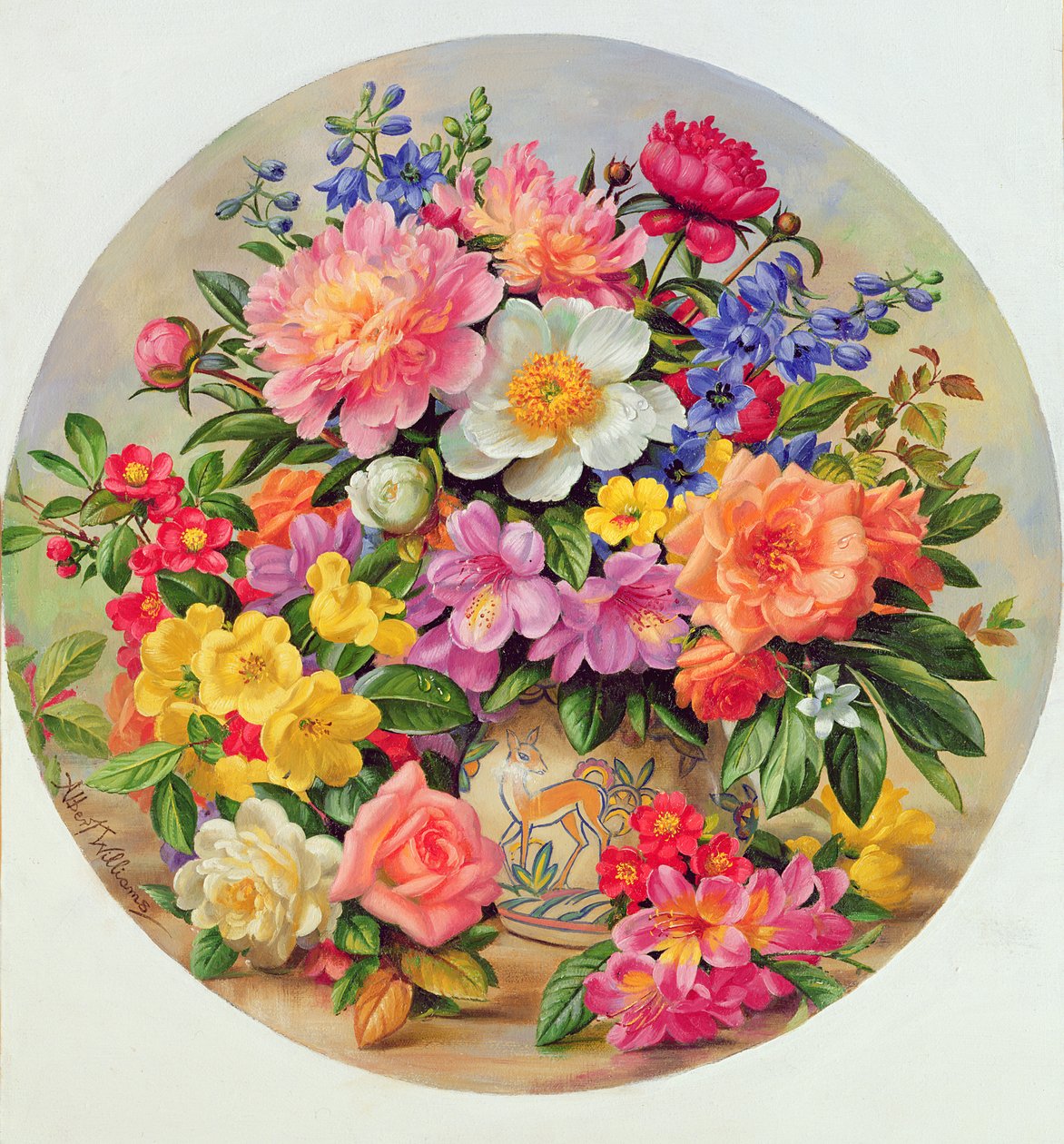 A405C Trädgårdsblommor i juli av Albert Williams