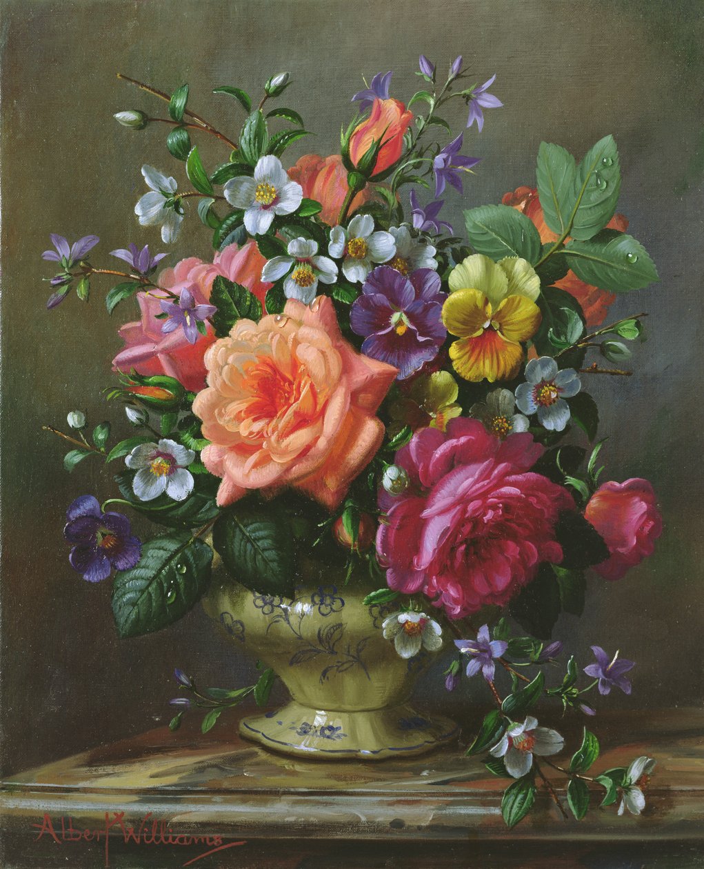 AB1112 Rosor och penséer av Albert Williams