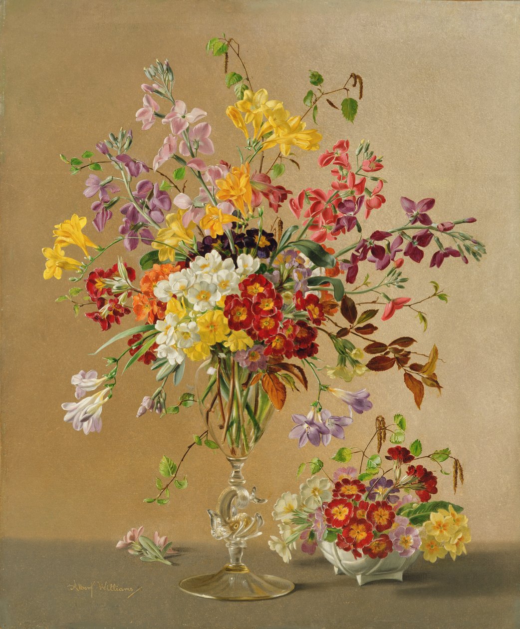 AW243 Freesias och Primroses av Albert Williams