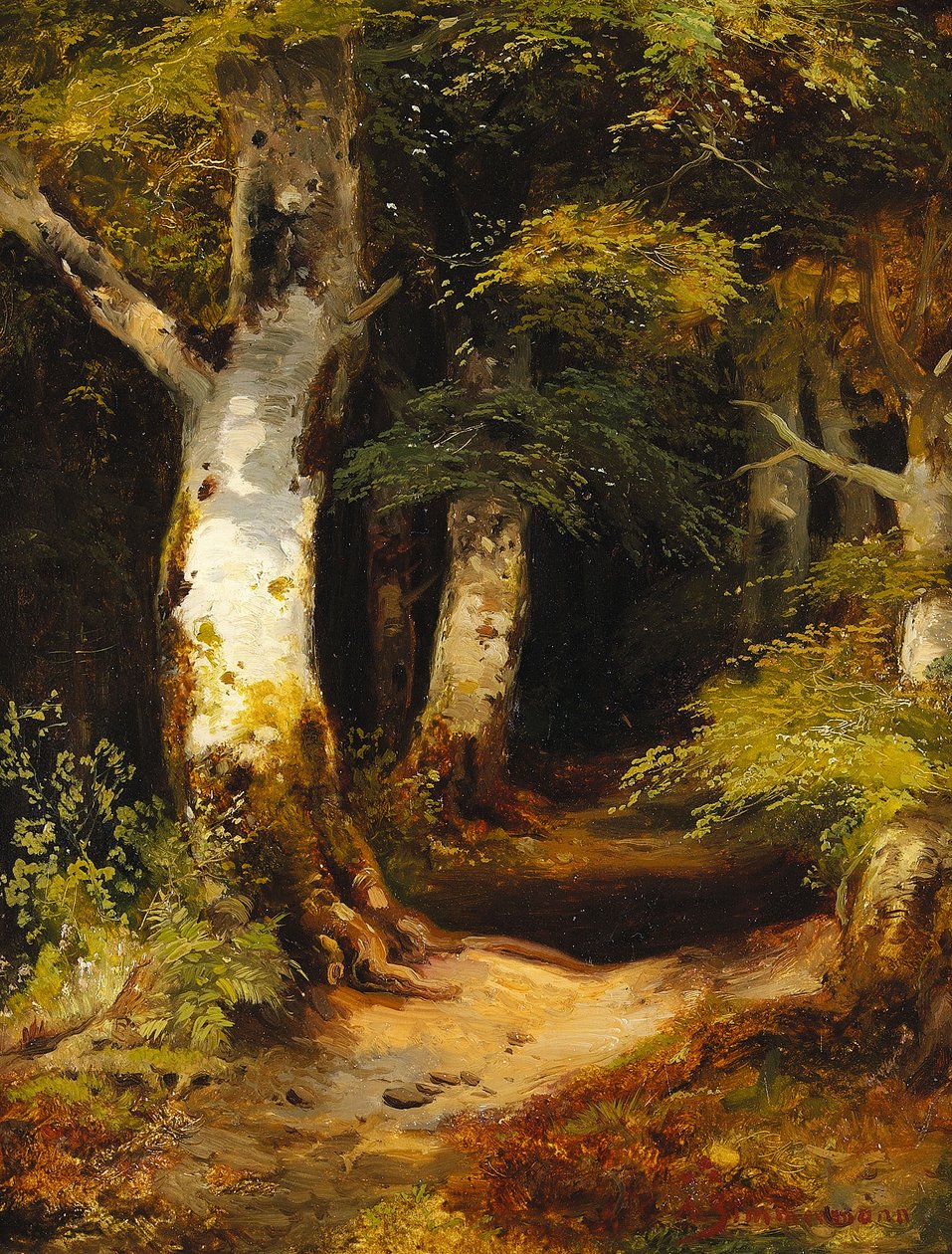 Skogsbilväg av Albert Zimmermann