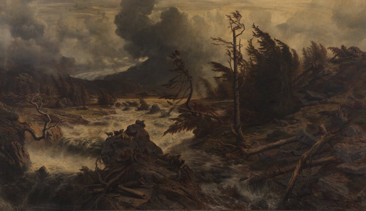 Åskväder i de höga bergen av Albert Zimmermann