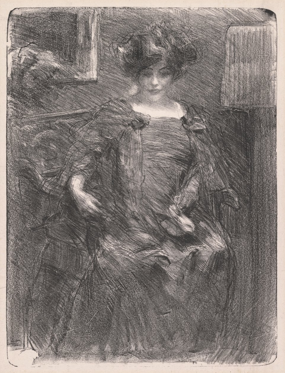 Namnlös (kvinna) av Albert de Belleroche