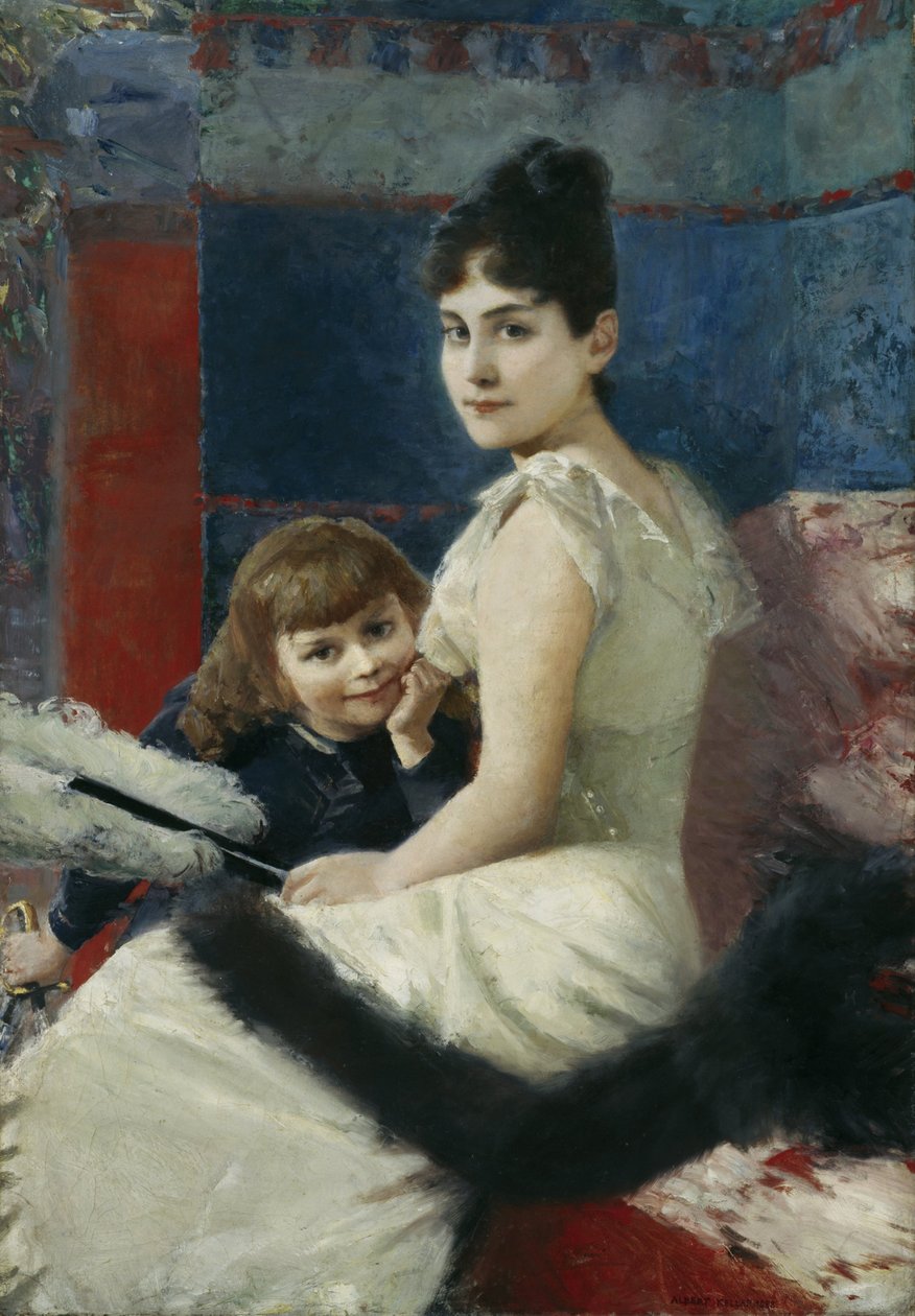 Irene von Keller med sin son Balthasar av Albert von Keller