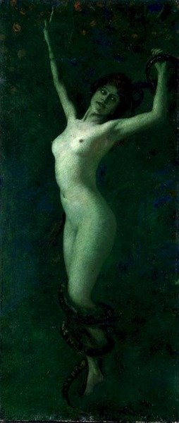 Sensualitet (olja på duk) av Albert von Keller